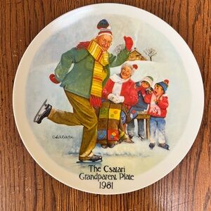 Csatari Grandparent Plate 1981 collectible numbered